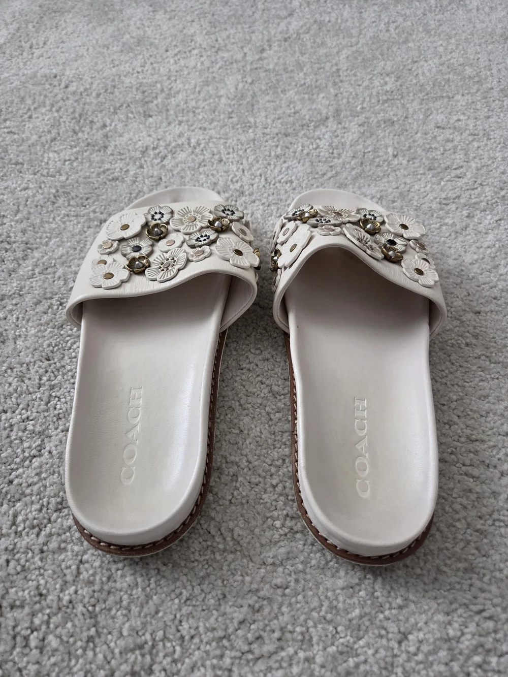 Coach Floral Slide Sandals